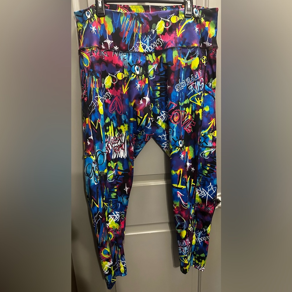 New Look Sport Size 3X Colorful Leggings Pre-owned